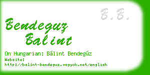 bendeguz balint business card