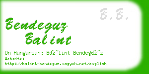 bendeguz balint business card